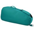 Tennis sling backpack shown from the front, designed to hold two rackets with multiple compartments for gear.