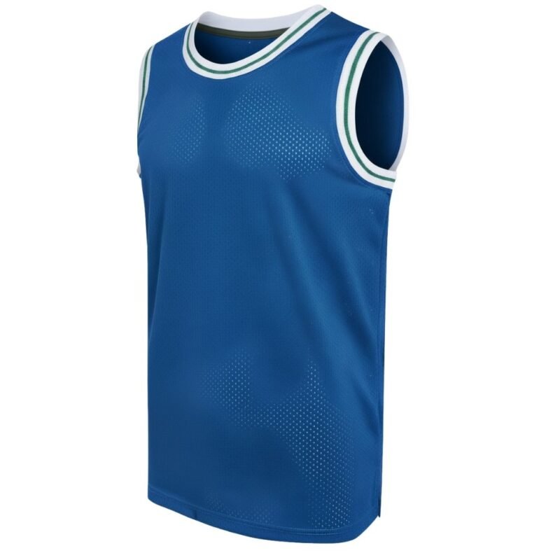 Unisex basketball sleeveless shirt front view in lightweight performance fabric, centered on a plain background.