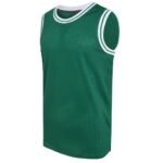 Unisex basketball sleeveless shirt front view in lightweight performance fabric, centered on a plain background.