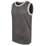 Unisex basketball sleeveless shirt front view in lightweight performance fabric, centered on a plain background.