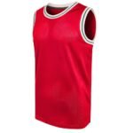 Unisex basketball sleeveless shirt front view in lightweight performance fabric, centered on a plain background.