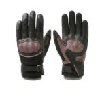 Women's motorbike gloves front and back view comparison