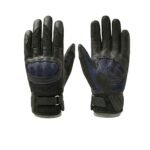 Women's motorbike gloves in muted sage olive color