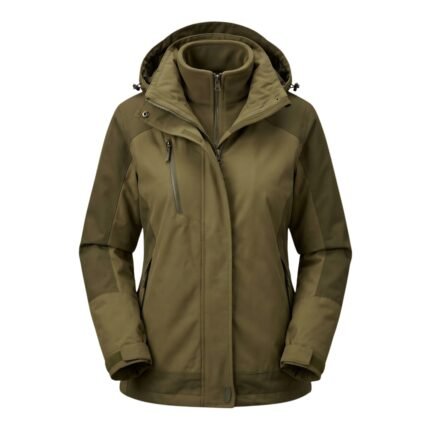 Waterproof ski jacket displayed on a plain background.