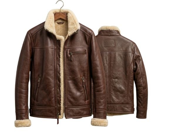 Winter and shearling jacket with sherpa lining