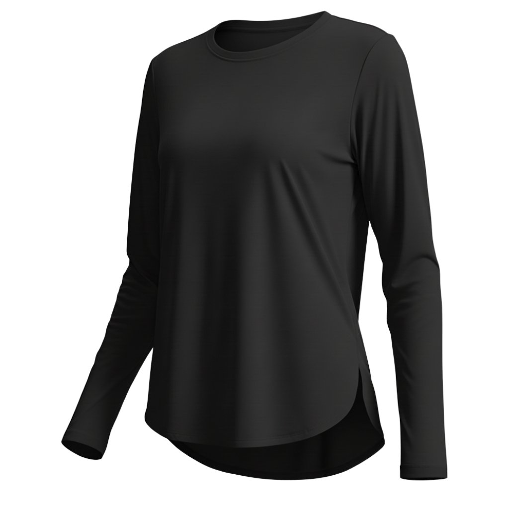 Womens-Badminton-Long-Sleeve-Shirt-14-1.jpg Women's badminton long sleeve shirt with performance fit for athletic wear