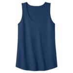 Front view of a women’s badminton tank top laid flat on a plain background, showing the quick-dry fabric and small chest logo icon.