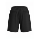 Back view of women’s golf shorts laid flat, showing the waistband, back yoke, and rear pockets in stretch quick‑dry fabric