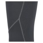 Close-up view of women’s ice hockey compression pants, focusing on the wide waistband, smooth stretch fabric, and contoured athletic fit.
