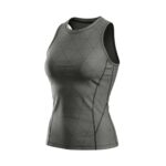 Womens MMA sleeveless vest shirt showing quick dry fit design for martial arts training