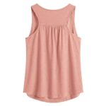 Women’s basketball tank top back view in loose-fit high performance fabric, centered on a plain background.