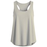 Women’s basketball tank top front view in loose-fit high performance fabric, centered on a plain background.