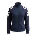 Womens rugby jacket full front view showing lightweight athletic design for all sports
