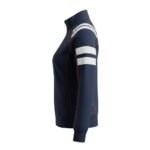 Womens rugby jacket side view showing lightweight athletic design and relaxed sporty fit