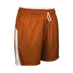 Front view of women’s rugby shorts in dark color with elastic waistband, curved hem, and small front logo icon, displayed on a plain background.