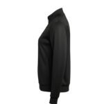 Side view of women's tennis jacket showing performance fit and athletic silhouette