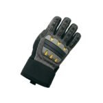 Workwear gloves, front product view on plain background.