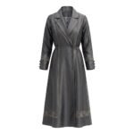Front view of black abaya for women displayed without model