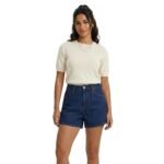Baggy jeans shorts on new model wearing updated shorts color.