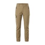 Khaki waterproof hiking pants displayed on a plain background.
