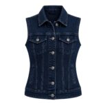 Black Denim Vest | Edgy Versatile Sleeveless Jean Jacket - Image 5