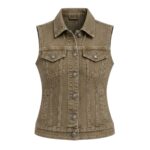 Black Denim Vest | Edgy Versatile Sleeveless Jean Jacket - Image 7