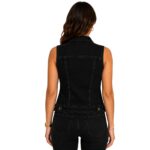 Black Denim Vest | Edgy Versatile Sleeveless Jean Jacket - Image 4