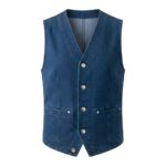 Blue Denim Vest |Breathable Sleeveless Jean Waistcoat