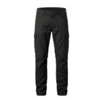 Custom black cargo work pants with side pockets and knee reinforcements – custom workwear trousers