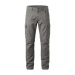 Custom grey cargo work pants with side pockets and knee reinforcements – custom workwear trousers