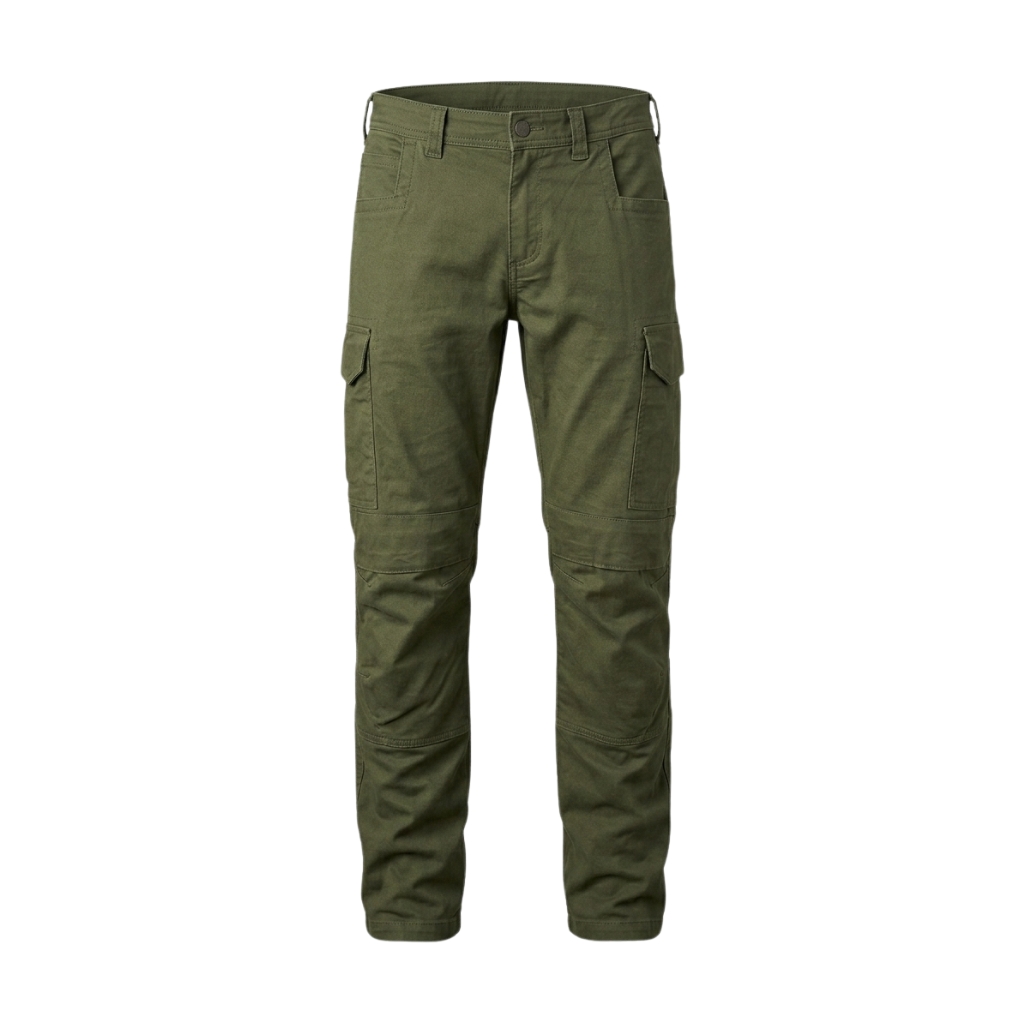cargo work pants Custom olive green cargo work pants with side pockets and knee reinforcements – custom workwear trousers