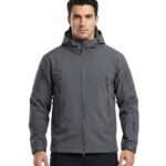 Model wearing a hiking jacket shown from the front.