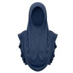 Islamic women’s hijab in solid color, modest fashion headscarf.