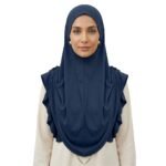 Front view of a Muslim woman wearing an Islamic hijab.