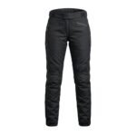 Ladies’ motorbike pants displayed on a plain background, showing full-length protective riding trousers for women.