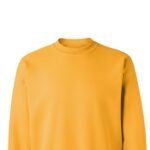 Close-up view of a men’s basketball sweatshirt, focusing on the small chest logo icon, smooth fabric texture, and clean crewneck seam.