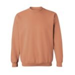 Front view of a men’s basketball sweatshirt laid flat, featuring a classic crewneck, long sleeves, ribbed cuffs and hem, and a small chest logo icon.