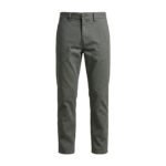 Men’s casual pants folded on a plain background.
