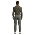Back view of a model wearing men’s casual pants.