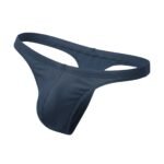Men’s thong swimwear in charcoal blue color