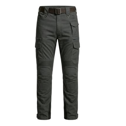 Men’s motorbike pants displayed on a plain background, showing full-length protective riding trousers for male riders.