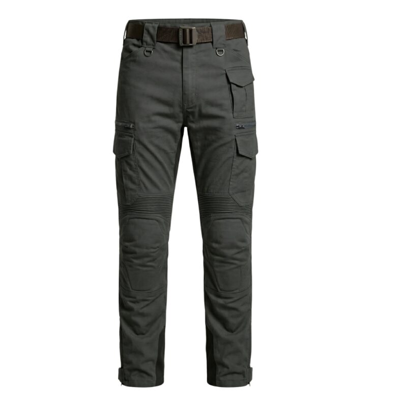 Men’s motorbike pants displayed on a plain background, showing full-length protective riding trousers for male riders.