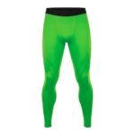 Premium rugby leggings in medium sea green color full front view showing athletic fit and smooth finish