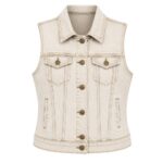 Womens Denim Vest |Modern Sleeveless Jean Waistcoat - Image 6