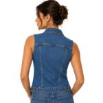 Womens Denim Vest |Modern Sleeveless Jean Waistcoat - Image 4
