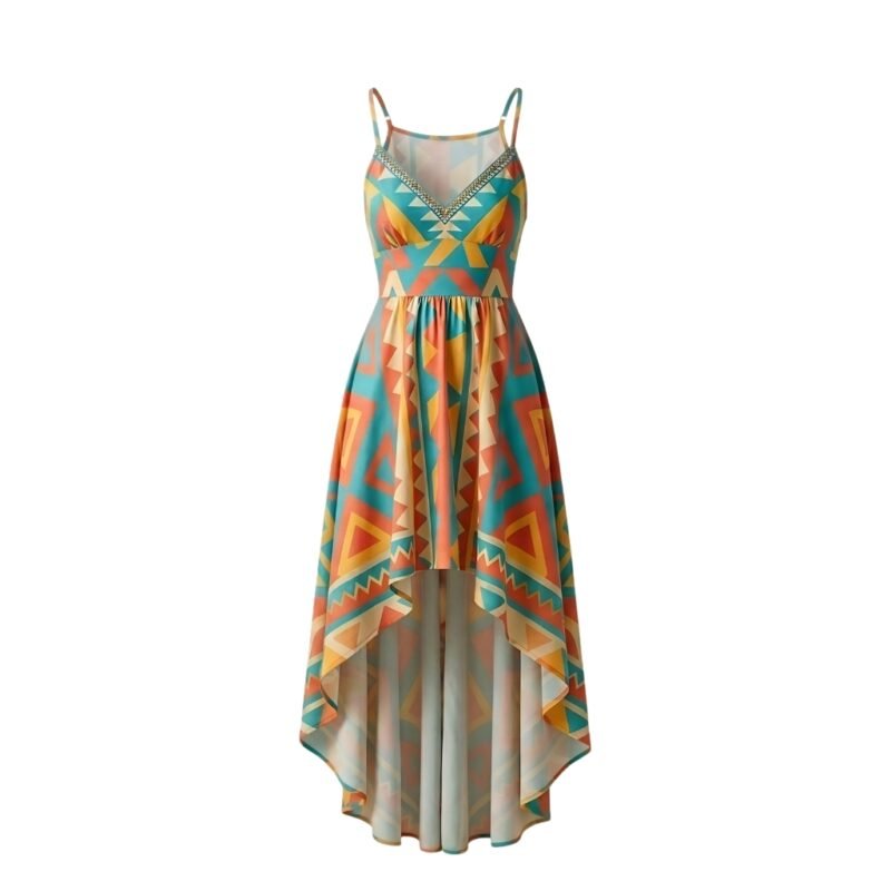 Front view of women’s sundress without model on white background