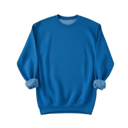 Full front view of women's tennis sweatshirt with casual fleece pullover design