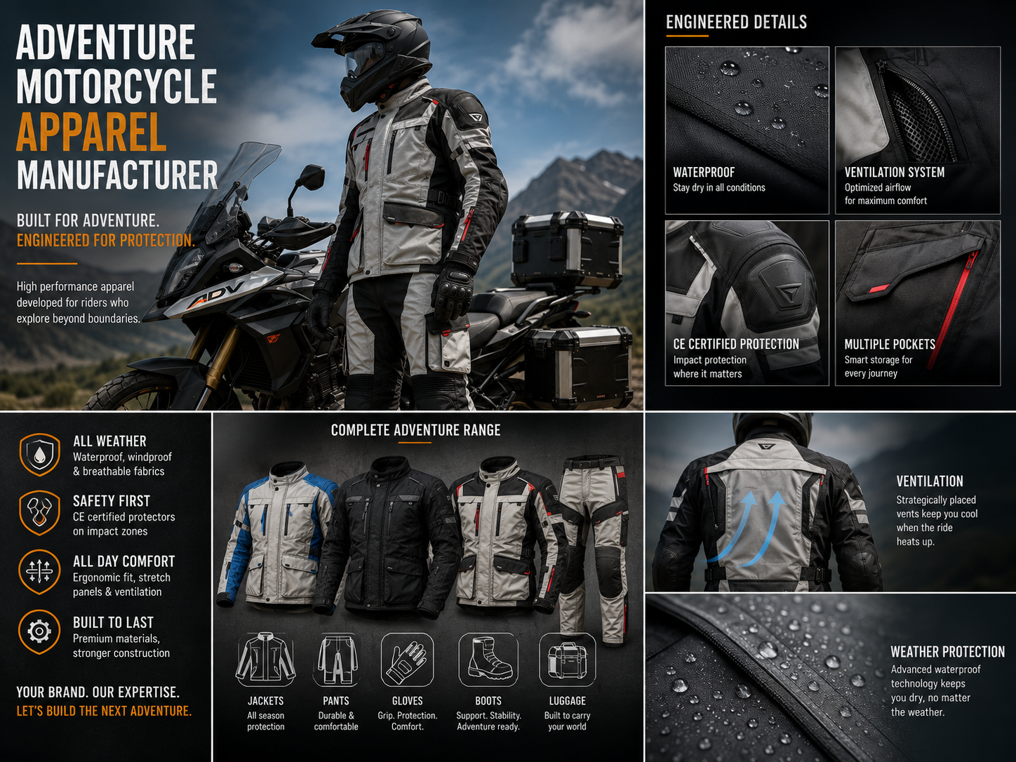 Adventure Motorcycle — adventure motorcycle apparel manufacturer