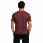 Men's athletic t-shirt back view – wholesale custom crew neck performance tee manufacturer by Eco Jersey