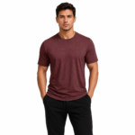 Men's athletic t-shirt front view – wholesale custom crew neck performance tee manufacturer by Eco Jersey
